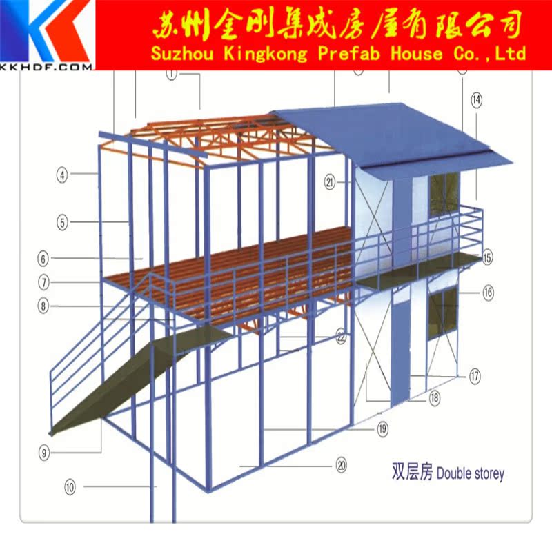 k型活动板房双层结构图