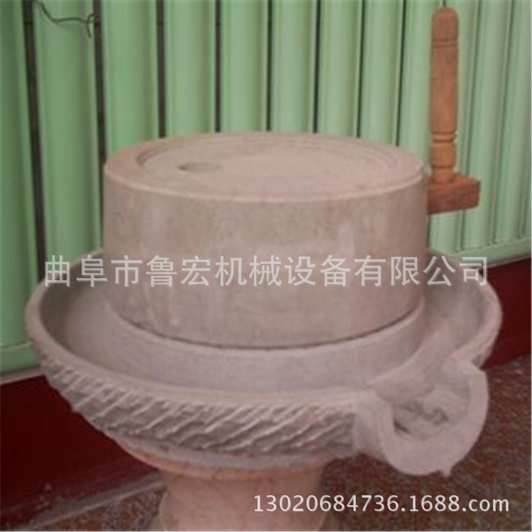 砂岩电动石磨机 纯天然绿砂岩电动石磨豆浆机
