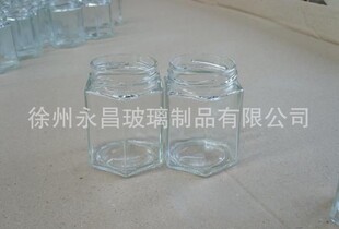 120、180ml高白料六角密封罐果酱瓶酱菜瓶高档六棱蜂蜜包装玻璃瓶