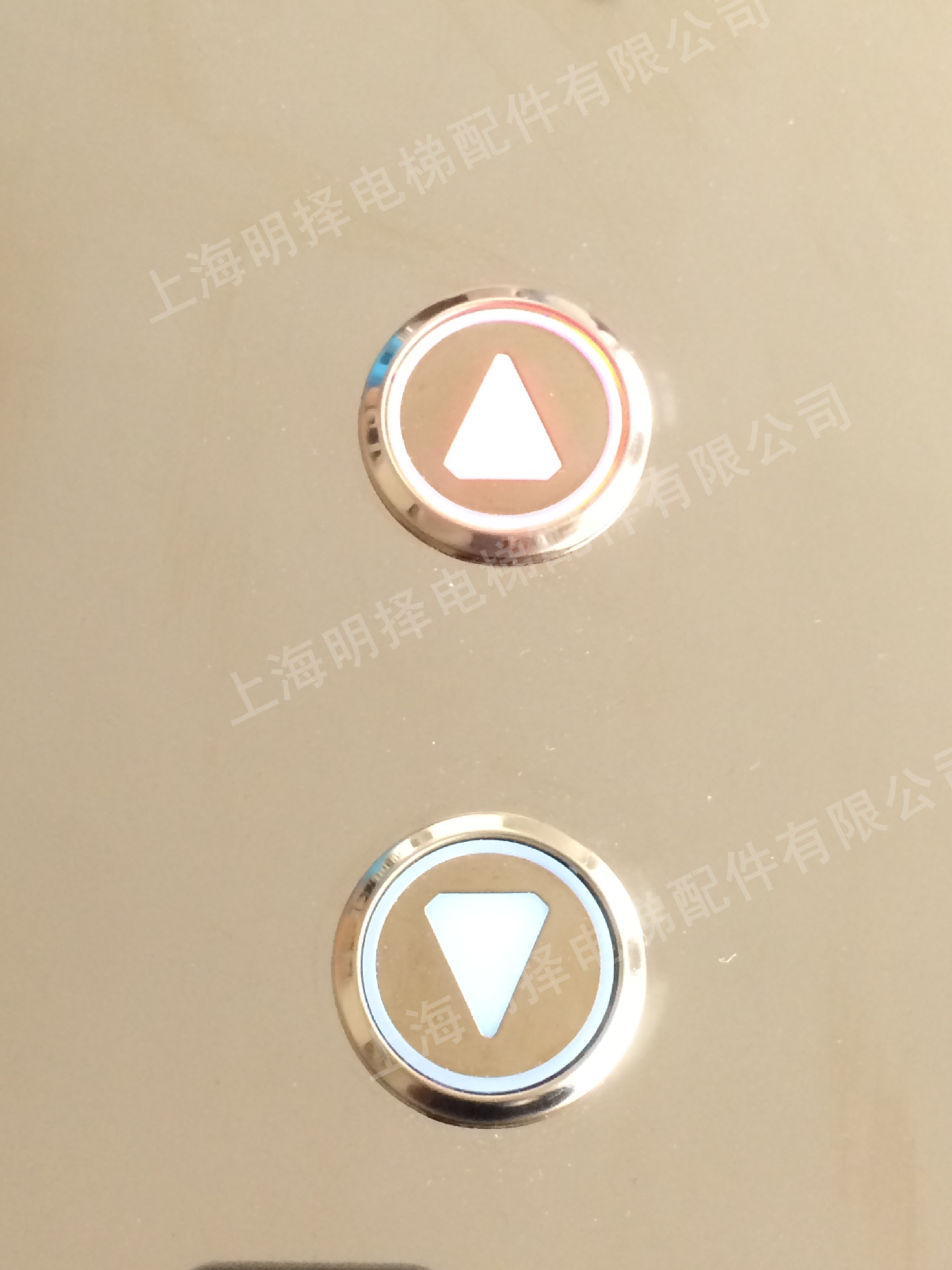 供应电梯外呼/外召唤/钛金面板/镀色 按钮mz-305-hid