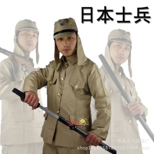 日本兵演出服装表演服装小日本军装鬼子太君大佐表演舞台服饰批发