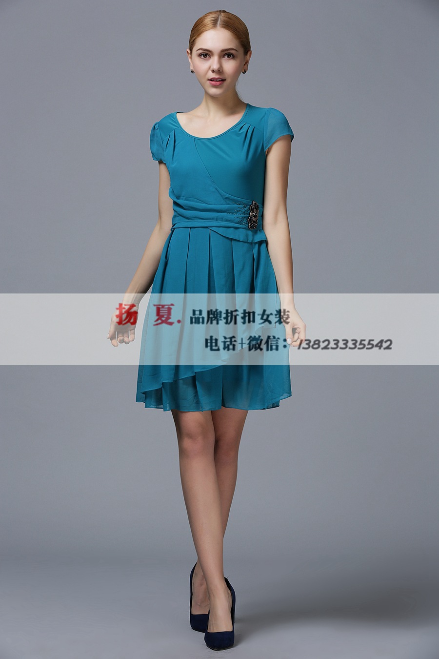 深圳品牌折扣女装法兰妃夏大码女装连衣裙女装尾货单批发走份