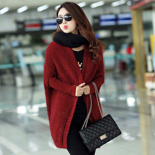 秋装新款针织女开衫2015秋季女韩版不规则大码女装毛衣女外套