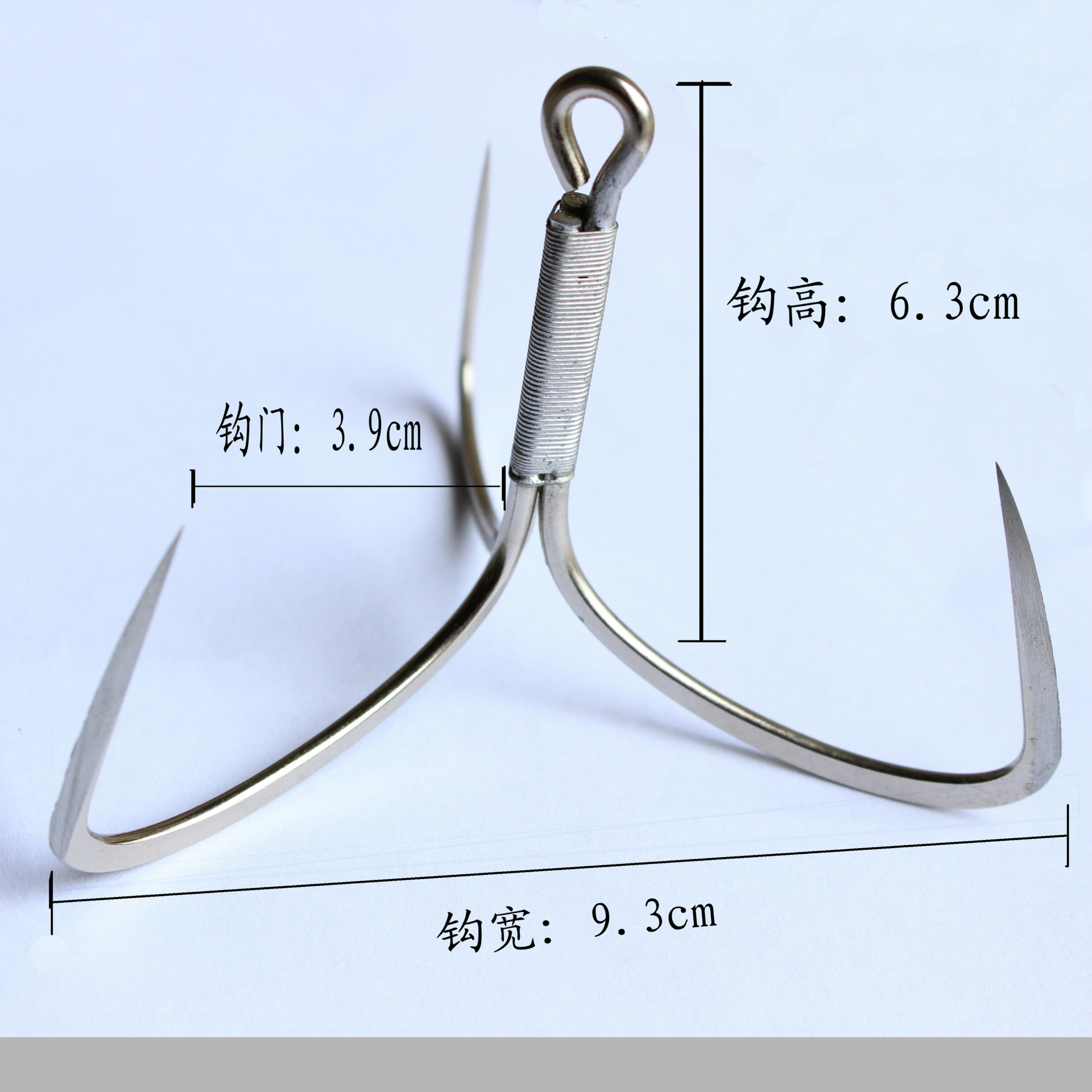 厂家直销手研鱼钩 三锚钩刀锋锚钩三叉钩 尖锐锋利鱼钩批发