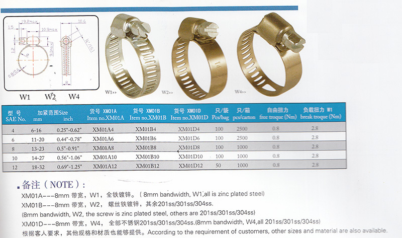 专业供应天津宝成喉箍 小美式喉箍xm01a10 品质保证 价格优惠