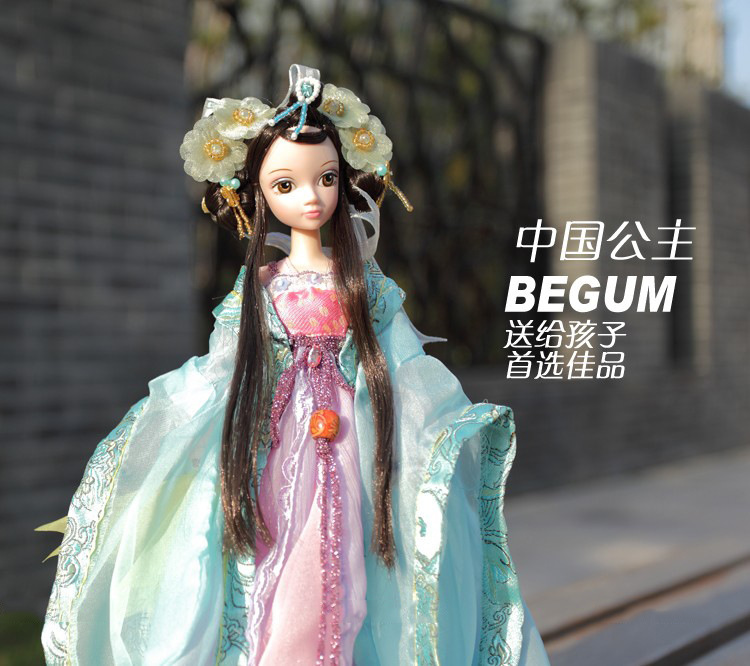 可儿娃娃9050文成公主中国公主系列古代服饰芭比娃娃普通体礼盒套