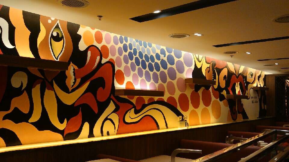 手绘墙 墙绘涂鸦 幼儿园墙绘 餐饮店墙绘 时尚墙绘 墙面彩绘