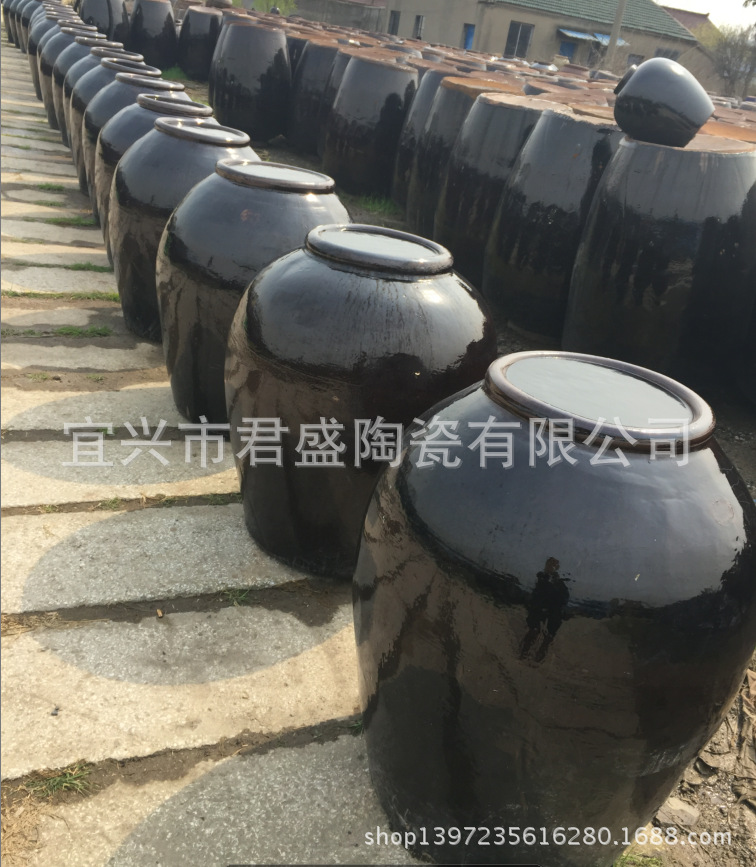整车批发·宜兴陶瓷500公斤(1000斤)红釉大酒坛大酒缸
