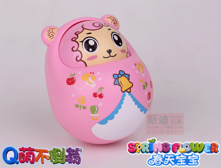 春天宝宝萌不倒翁 婴幼教具 早教玩具 婴幼儿玩具 不倒翁 3c环保