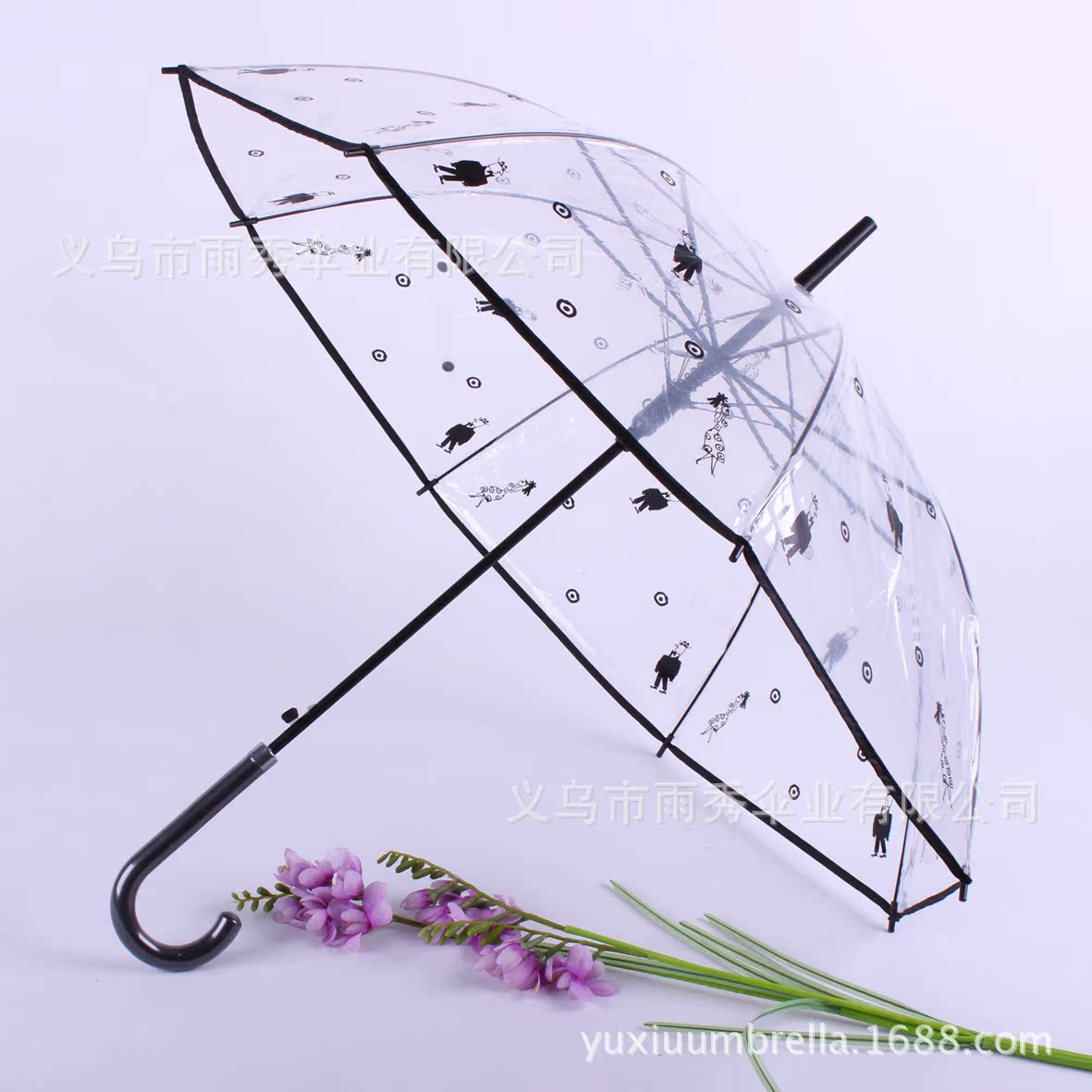 雨秀 通明伞包边 EVA 环保伞 出口韩国