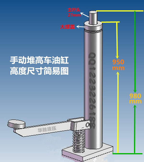 手动液压油泵 1吨2吨3吨叉车液压泵 地牛搬运车油缸 手动叉车配件