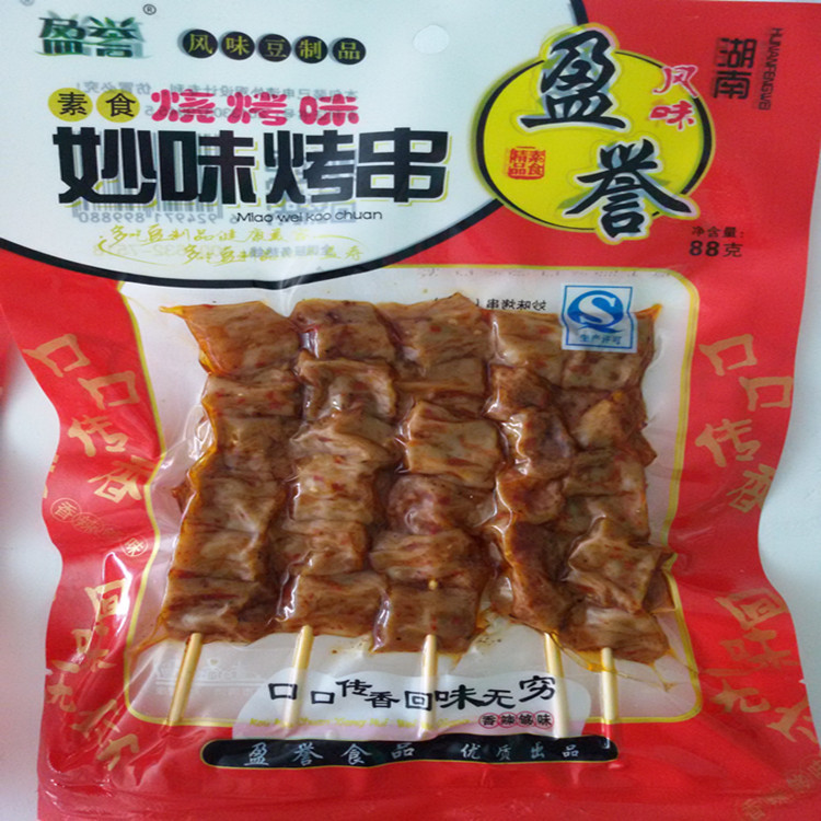 盈誉 风味豆制品 素食烧烤味妙味烤串 麻辣食品 休闲零食批发