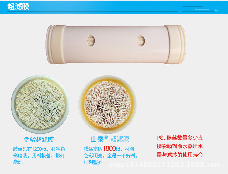 超滤膜丝对比图