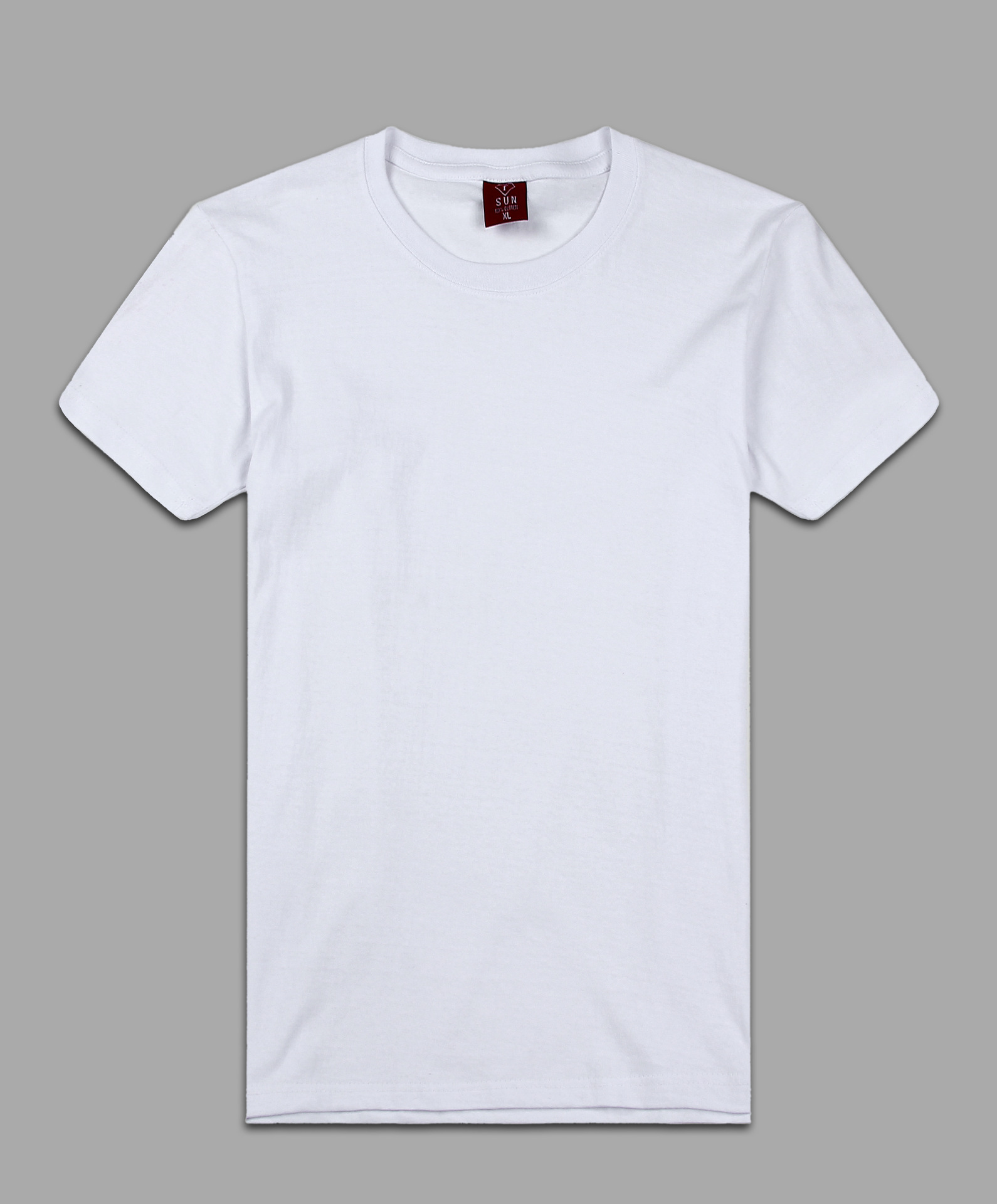 郑州批发 sun纯棉男士圆领短袖空白纯白t恤文化衫广告衫160g纯棉