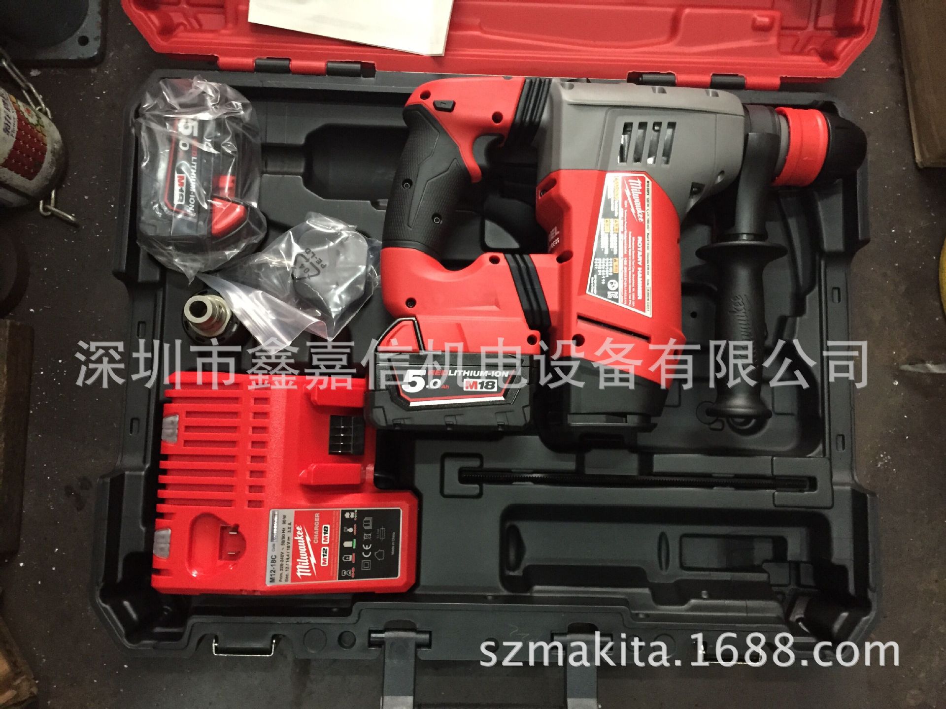 现货 批发美国 milwaukee 米沃奇 无刷充电三用电锤 m18chpx-502c