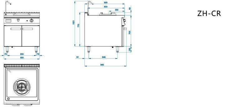 ZH-CR- western style frying oven 0006