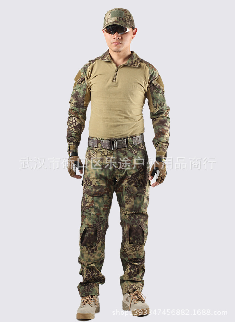 一件代发火凤凰特种兵迷彩服正品外贸蟒纹迷彩服外军作训服