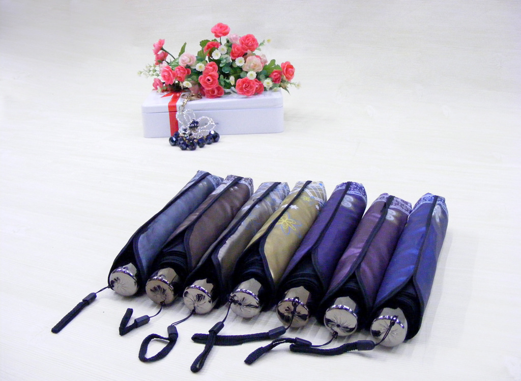 雨秀伞业 黑胶防晒铅笔伞