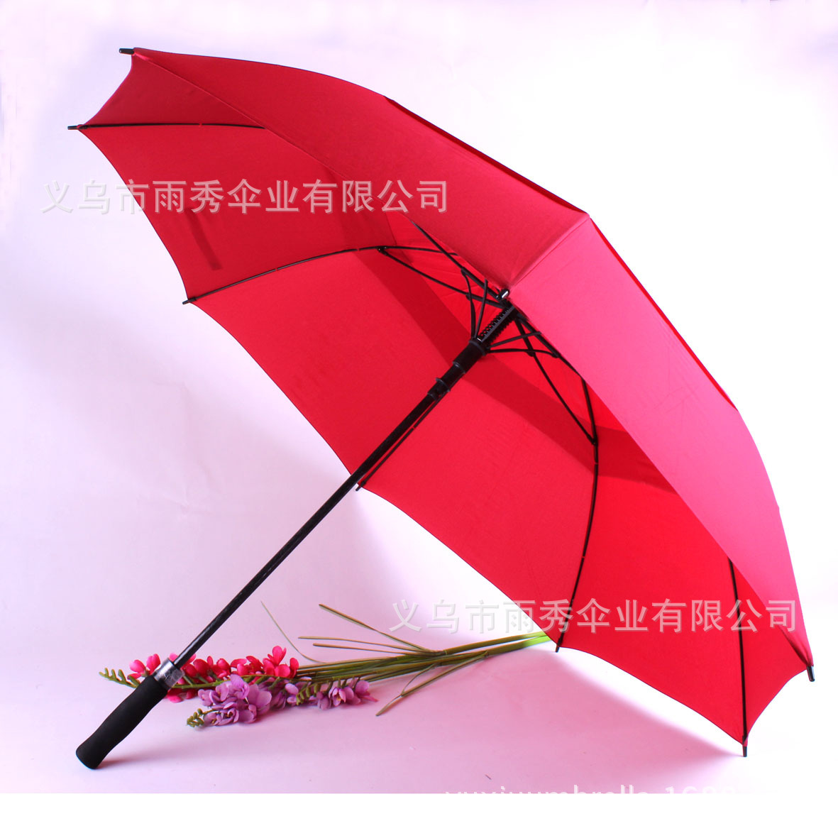 雨秀 假两层高尔夫全纤维直杆伞