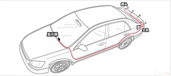 3寸高亮屏防炫目后视镜可视倒车雷达,专车专用支架后视镜供应