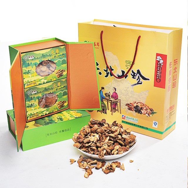 干货山珍包装盒 东北特产榛蘑菇礼品盒 土特产食用菌盒子 定制
