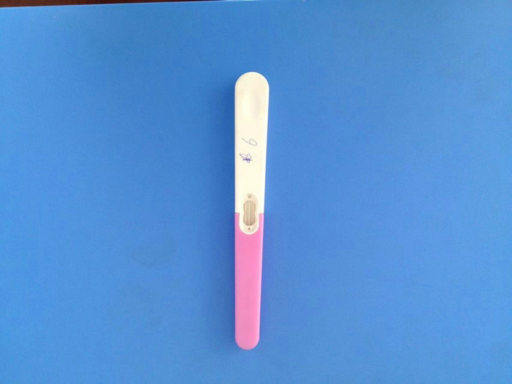 如在试纸的对照区出现一条有色带(有的试纸显红色,有的试纸显蓝色)