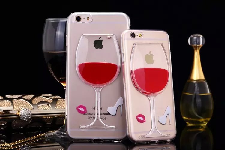 新款红酒杯iphone6手机保护套苹果6TPUPC挂绳支架手机壳批发