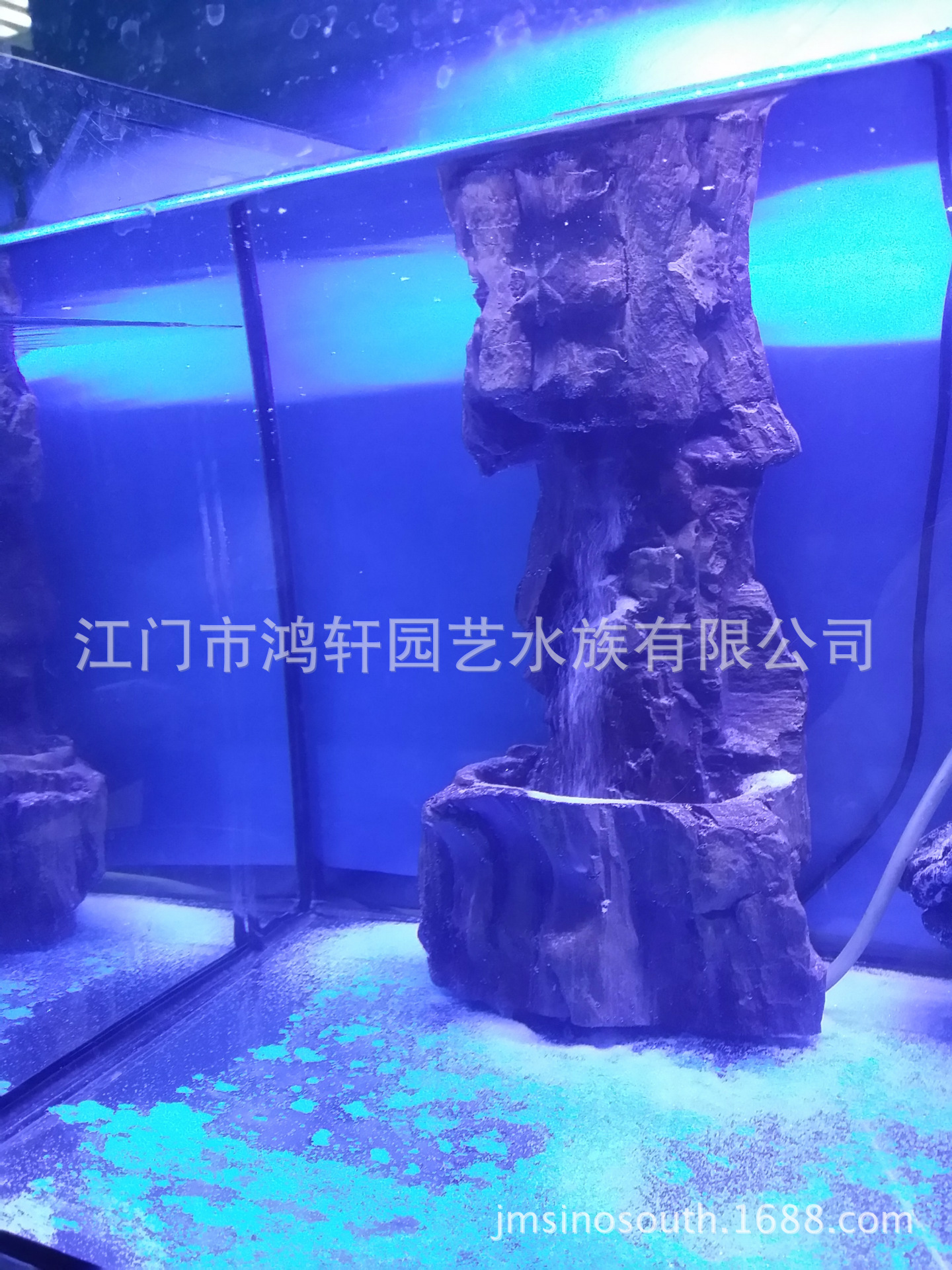 供应水中瀑布流沙瀑布水族造景鱼缸造景假山石-szpb-02