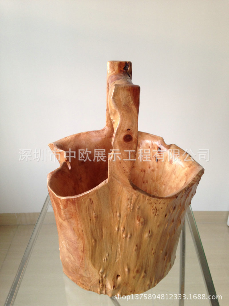 实木工艺品加工厂批发 手工实木工艺品 实木工艺品香槟桶摆件