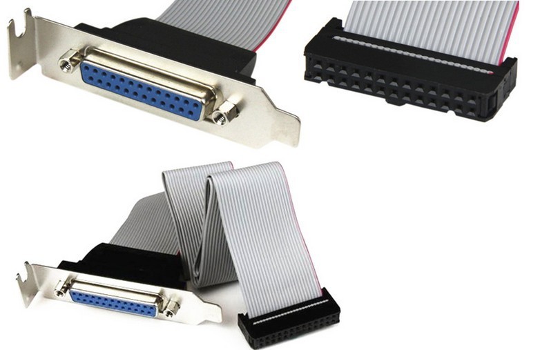 DZ527 New Motherboard Parallel Port Cable DB25 Female To 26 Pin IDC