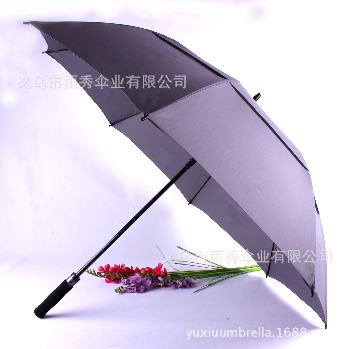 雨秀 假两层高尔夫全纤维直杆伞