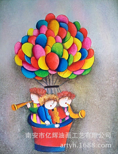 现代欧式装饰画高档无框画家居壁画客厅卧室人物抽象画仿儿童油画