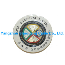 曙光電纜供應VLV22-0.6/1KV-3X120+1X70電力電纜 國標鋁芯電纜
