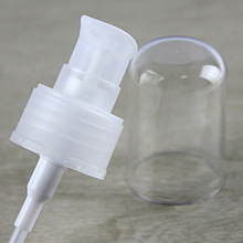24牙鴨嘴乳液粉泵 按壓式護膚品鳥嘴透明粉泵bb霜乳液泵AS全罩