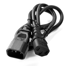廠家供應品字公母連接線 電腦電源線 PVC公母對插電源連接線定制