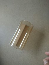 高硼硅玻璃管淺茶色直通玻璃管擋風玻璃罩吹制雙通玻璃管加工