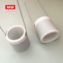 微小型薄壁220V高溫陶瓷發熱加熱管100W陶瓷電熱管外21內16.5長23