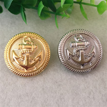 工廠現貨批發船錨扣仿金屬塑料電鍍紐扣海軍風鐵錨扣水手服裝飾扣