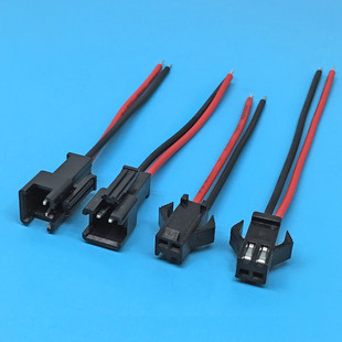 SM2.54端子線 2孔SM紅黑端子線束 補水儀電源線 霧化器電池連接線