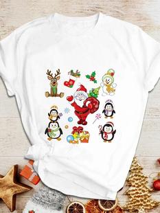 Female Clothes Tops Print Ladies Fashion Cartoon Graphic Wom