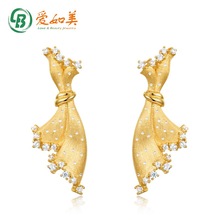 時尚流行意大利拉絲工藝小裙子耳環S925純銀耳環女復古宮廷風耳飾