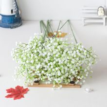 仿真單枝彩色滿天星批發客廳植物新娘手捧裝飾塑料假花束工程布景
