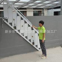 定制鋁合金靠牆折疊樓梯貼牆側翻梯 家用隔層室內室外貼牆梯子