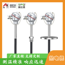 熱電偶耐磨鎧裝式K型高溫防爆高精度溫度傳感器PT100鉑熱電阻