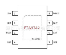 ETA9742/ESOP8/TP-C口可充放芯片/鈺泰