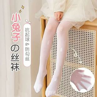2025兒童絲襪春夏季超薄寶寶白色連褲襪女童防蚊襪高彈透氣舞蹈襪