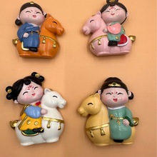西安洛陽文創紀念品古風唐仕女冰箱貼居家小禮品