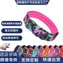 跨境戰術寵物狗狗五檔防脫項圈牽引脖頸可調節大型犬加厚狗項圈