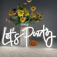 Let's Party霓虹燈led字母燈牌造型燈生日表白派對發光字招牌酒吧