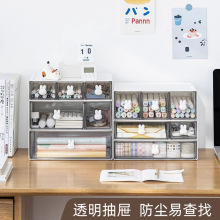 桌面文具收納盒簡約時尚辦公室膠帶發飾雜物學生多格抽屜式筆筒櫃